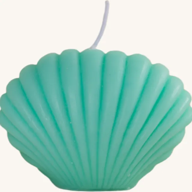 Lila Lemon Schelpkaars - Turquoise - 9 x 6,5 cm