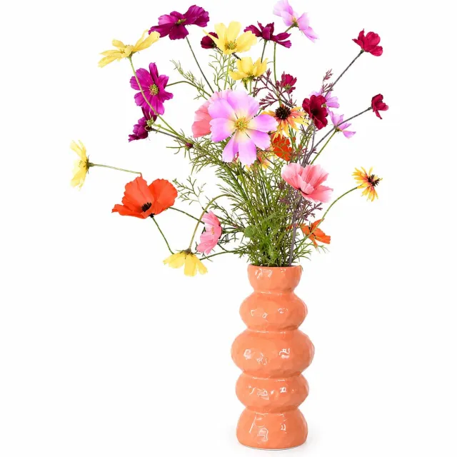 Natuurlijk Bloemen Zijden bloemen boeket - Kunstbloemen boeket - 60 cm - Excl. vaas - Natuurlijk Bloemen Geel