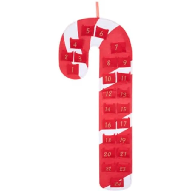 Feeric lights & Christmas Fééric Lights & Christmas Adventskalender - 24 Vakjes - 77,5 cm - Rood/Wit - Vilt