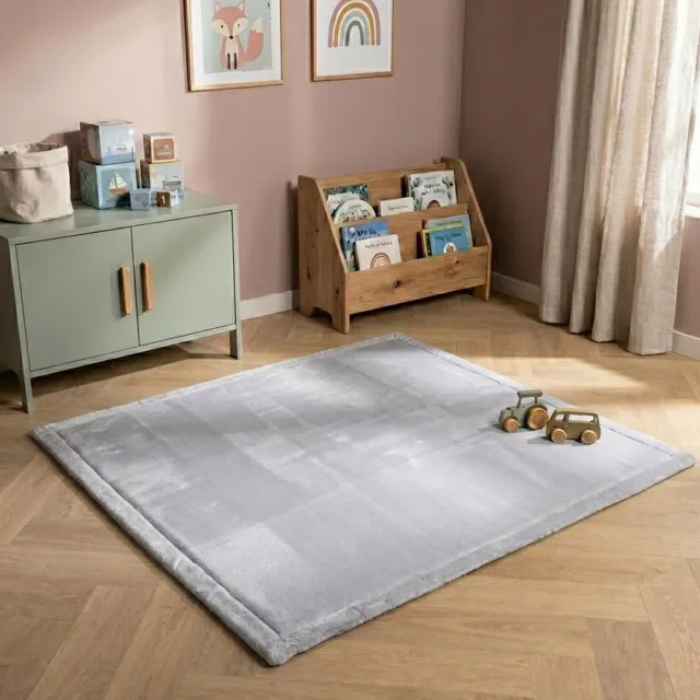 Little Olly Vierkante speelmat - Jip Grijs | Wasbaar - 120x120cm