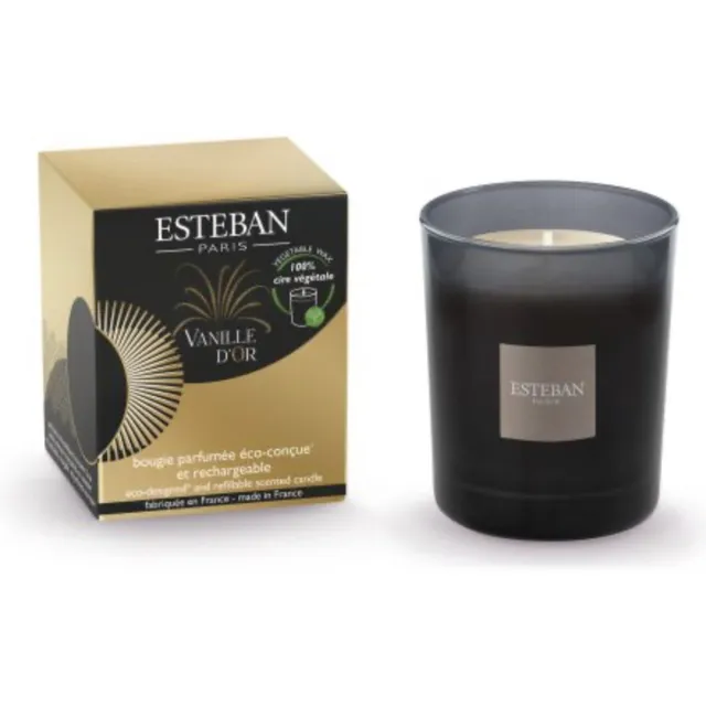 Esteban Classic Vanille d’Or Geurkaars 180gr-navulbaar grijs