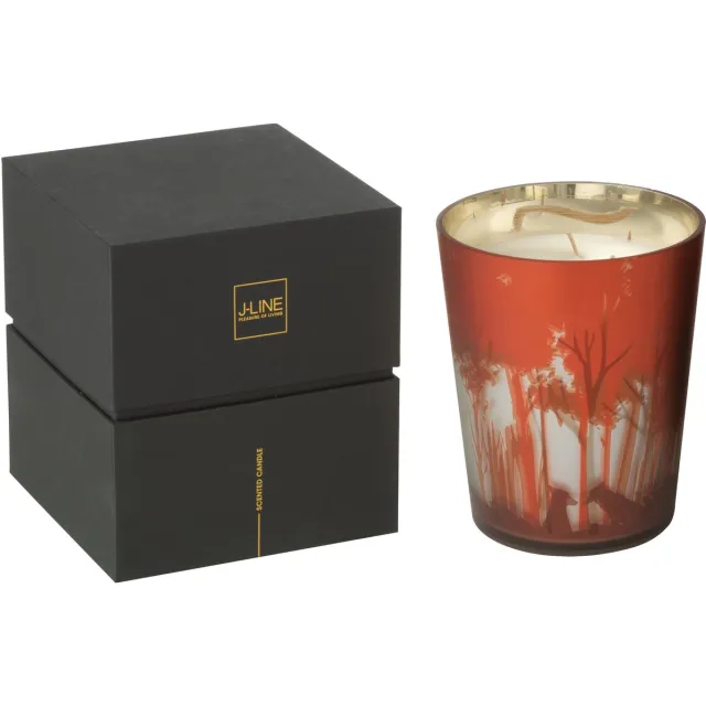 J-Line geurkaars Noa Bos - rood/goud - medium - 68U