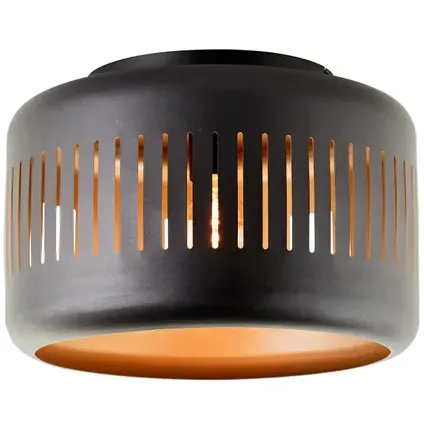 Brilliant Plafondlamp Tyas Zwart Goud ⌀38cm