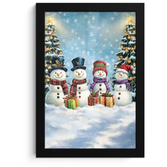 FrameYourWall Poster in lijst - Fotolijst 20x30 cm - Posters - Vrolijk - Sneeuw - Kleurrijk - Posterlijst zwart - Decoratie - Wanddecoratie woonkamer - Muurdecoratie slaapkamer