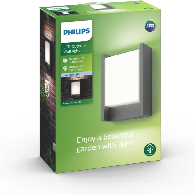 Philips myGarden Arbour 4000K antracit LED Wall light Antraciet, Wit 6 W