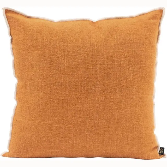 Haomy Chennai linnen kussen chamois 45x45 cm