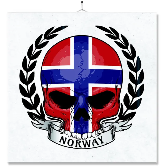 MC Living Tegel Met Opdruk | Schedel | Vlag | Noorwegen Ontwerp 2
