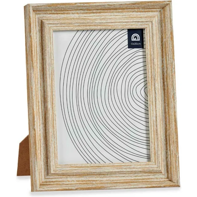 Giftdecor Fotolijstje voor een 15 x 20 cm foto - licht hout - Klassiek - frame 21 x 26 cm - staand/hangend Lichtbruin