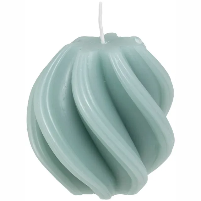 Atmosphera Créateur d'intérieur® Gedraaide, gebeeldhouwde staafkaars TWIST WILD ROMANCE Vert