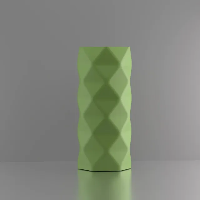 3d-gezellig Infiniti - Vaas - Waterdicht - Lichtgroen - Maat 25 cm - Kunststof - Modern - Bloemenvaas - 100% gerecycled PLA (bioplastic)