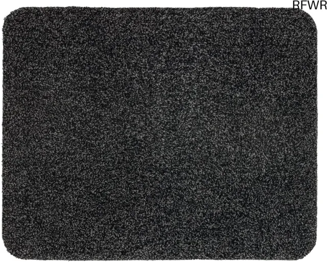 RFWR Wasbare Antislip Deurmat - Absorberende Voetmat 60 x 75 cm - Zwart