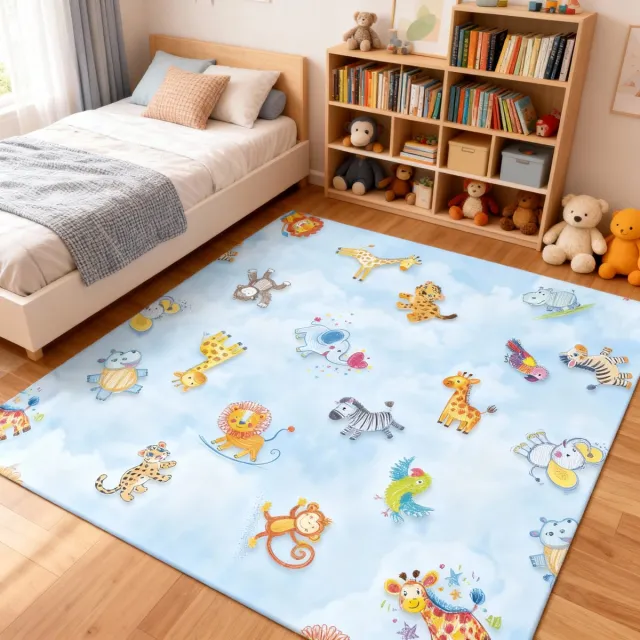 JYG speelmat ANIMALI 200 x 300 cm - Hygiënisch speelkleed Multicolor