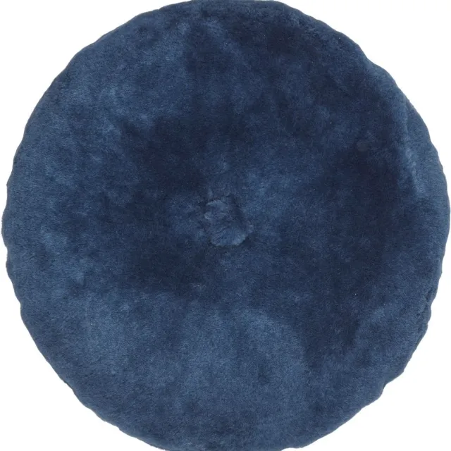 Sheepskin House Mocassin Kussen - Dubbelzijdig - D45 cm Navy Blue