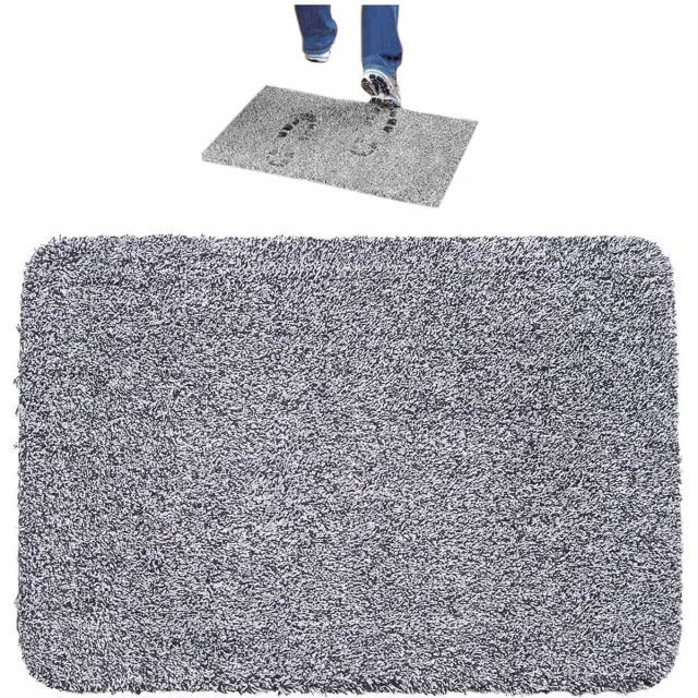VERK GROUP Deurmat - Schoenmat - Antivuil - perfect voor Modder/Regen/Sneuuw - Schoonloopmat grijs