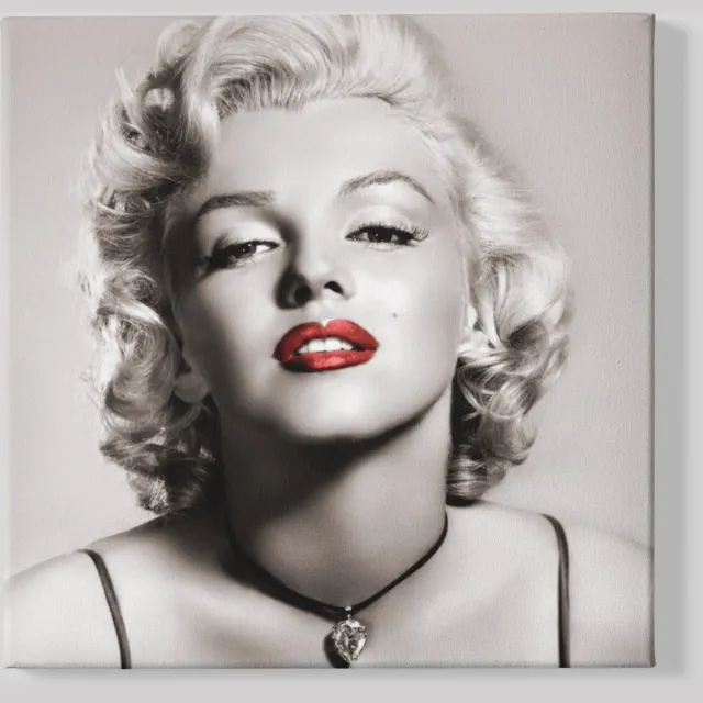 Trendex Global Canvas Schilderij - Marilyn Monroe - 60x60x2 cm Grijs