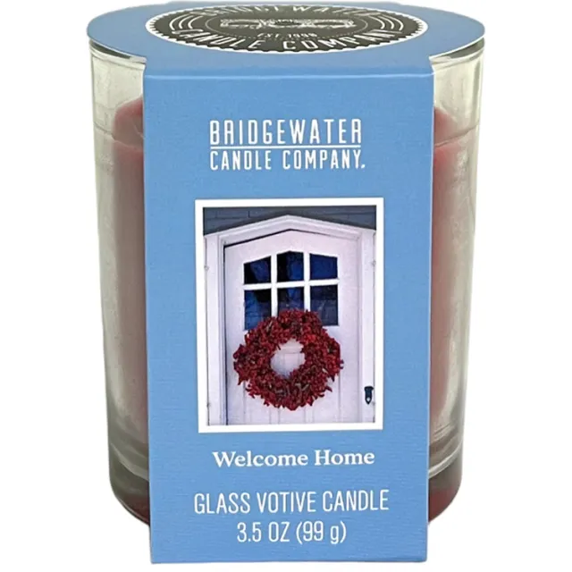 Bridgewater Glas votief kaars Welcome Home