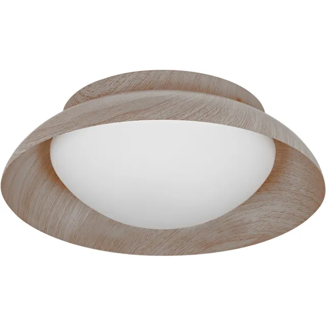 Osram ORBIS MADRID plafondlamp 305mm, houtkleur, 2xE27 fitting, kan worden uitgerust met slimme lamp, hoge kwaliteit, modern design, metalen behuizing, geschikt voor gebruik binnenshuis, rond, IP20 Houten decor