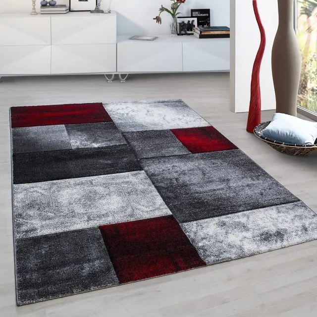 Muratap Hawaii Modern Vloerkleed Rood / Grijs - Laagpolig Tapijt- 200x290 CM