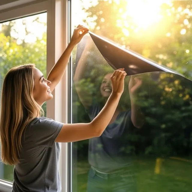 Homewell Zonwerende Raamfolie 90x300cm - Isolerende & Warmtewerende Folie voor HR++(+) Glas - Energiebesparend - Tintfolie Bruin Tint 39%