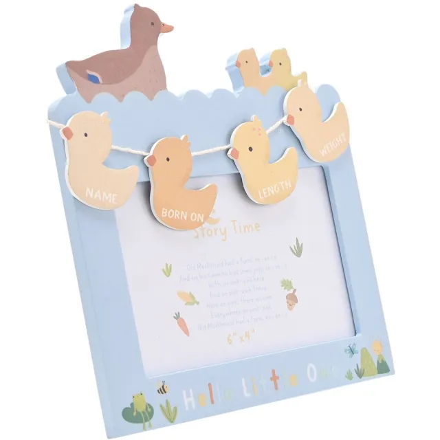 Story Time fotolijst vijf eendjes hout Blauw