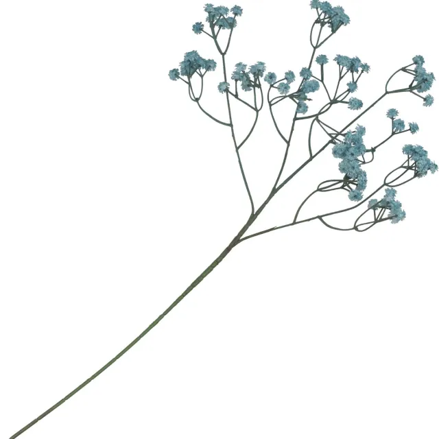 CHAKS Kunstbloem Gipskruid - 60 cm - blauw - tak - kunst bloem - Gypsophila