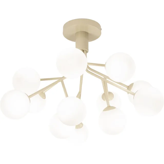 Lumidora Plafondlamp 75103 - Plafonniere - GINO - 12 Lichts - G9 - Beige - Metaal - ⌀ 56 cm