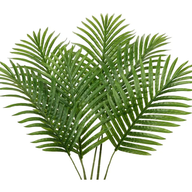 Ibenzoa Realistische Kunstpalmblad Set van 6 Stukken – Perfect voor Decoratie en Verkoopruimtes groen