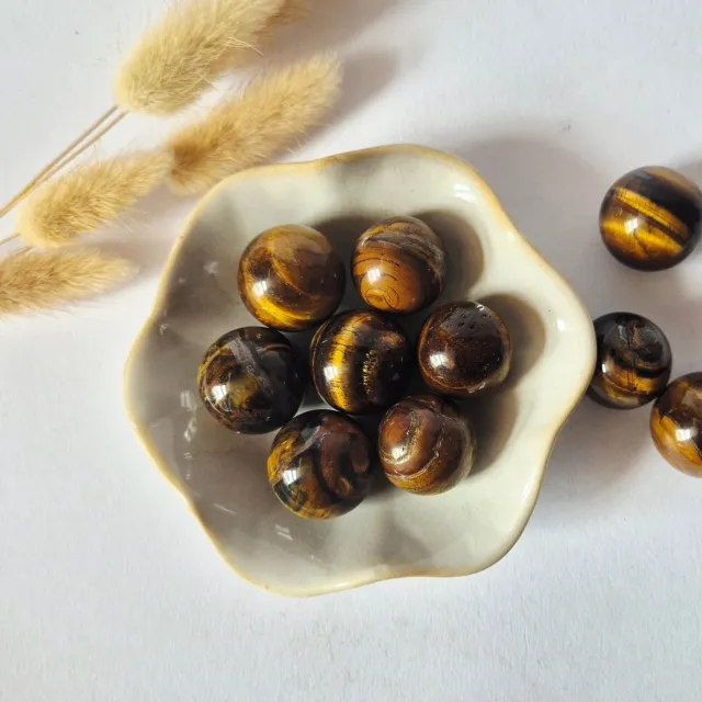 Moonlight Gemstones Tijgeroog Edelsteen Bol 25–30 mm Meerkleurig