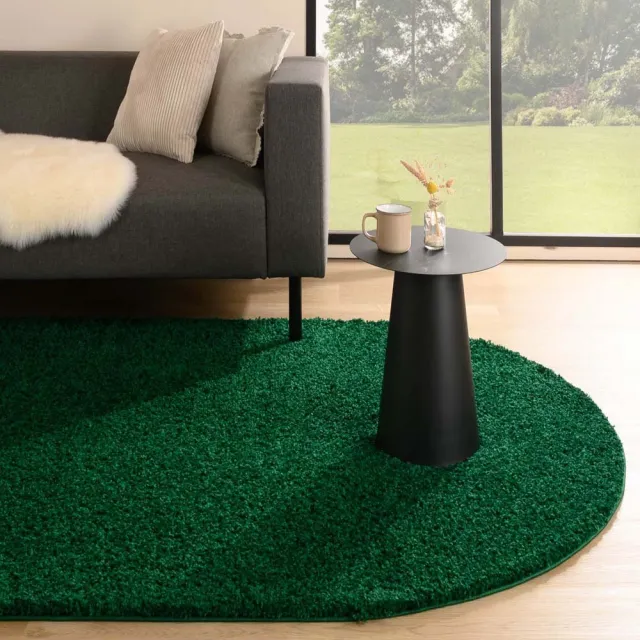 Tapeso Vloerkleed ovaal hoogpolig - Shaggy Trend jade 300x400
