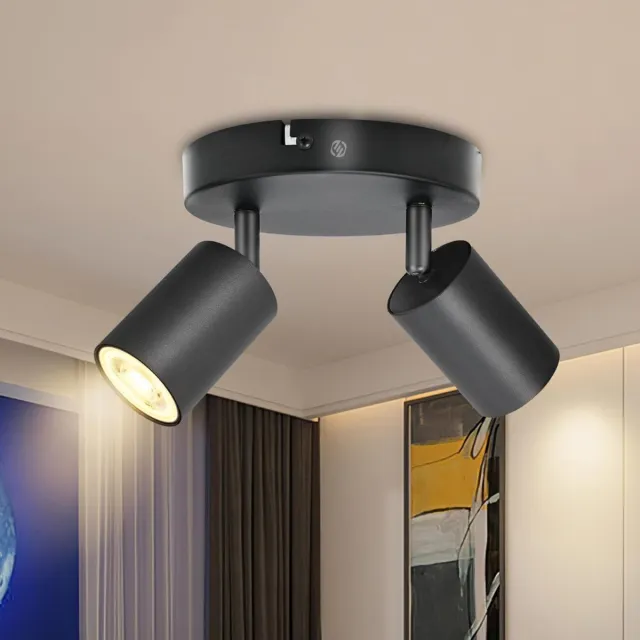 Equivera Plafonaire Lamp - Lamp - Plafond Lamp - Plafonnaire Lamp - Plafondlamp zwart