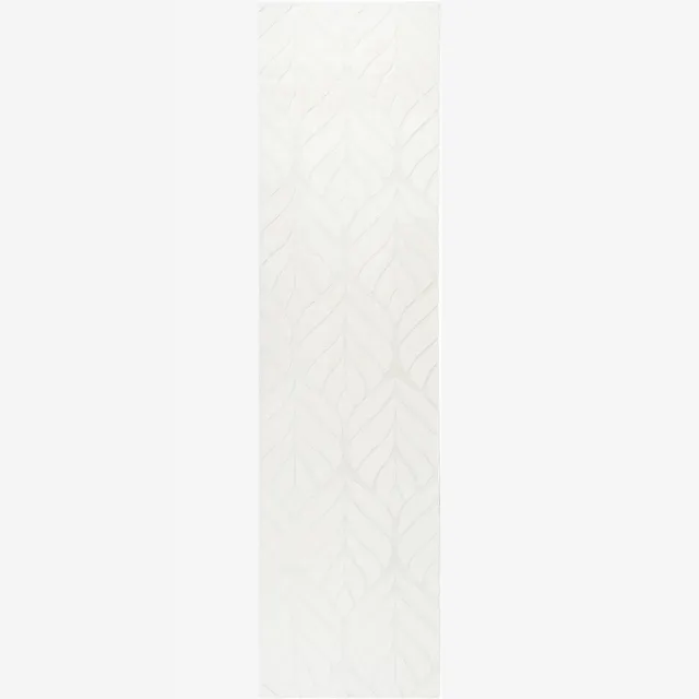Beliani MITCHELL - Vloerkleed - Off-white - 80 x 300 cm - Kunstbont Wit