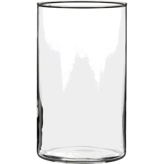 Mica Decorations Vaas - cilinder - helder - glas - D12 x H20 cm - Bloemen en boeketten - transparant