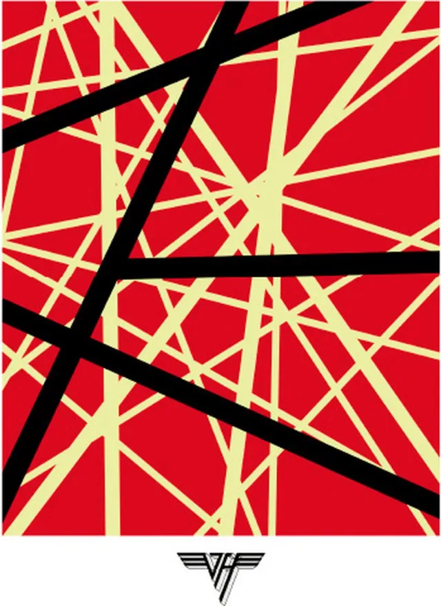 Signs-USA Muziek Sign - metaal - Van Halen - Eddie van Halen Stripes - 20x30 cm Zwart