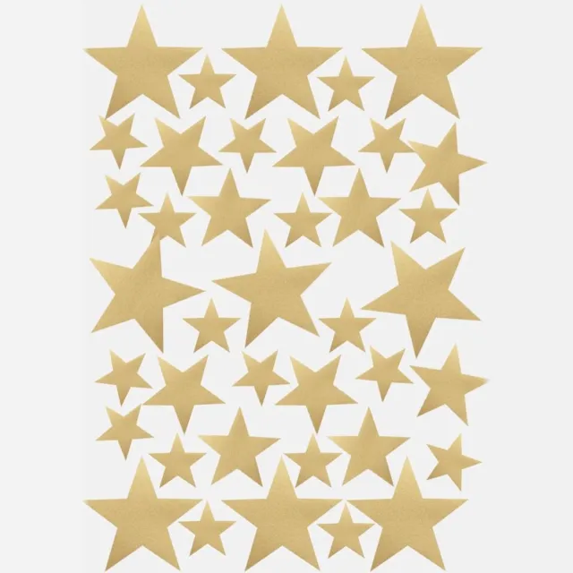 Jonyx 39x Muurstickers sterren - Sterrenhemel stickers - Plafondstickers - Sticker ster - Star wall stickers - Kamer versieren - Goud - Jonyx