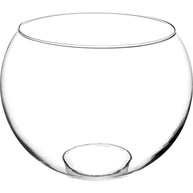 Atmosphera bloemenvaas Jersey - Ronde Bol model - transparant - glas - 23 x 30 cm - Vissenkom