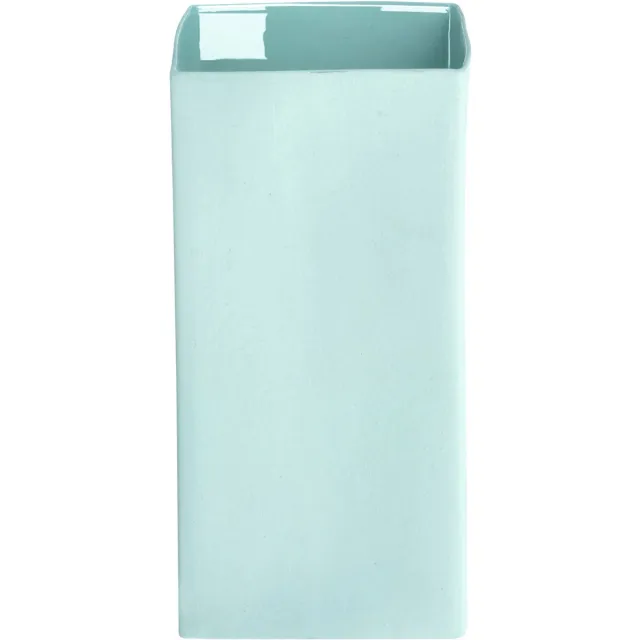 ASA Selection Cube Blue Vaas, bloemenvaas, bloempot, tafelvaas, keramische vaas, keramiek, aqua, 18 cm, 46021108 turkoois