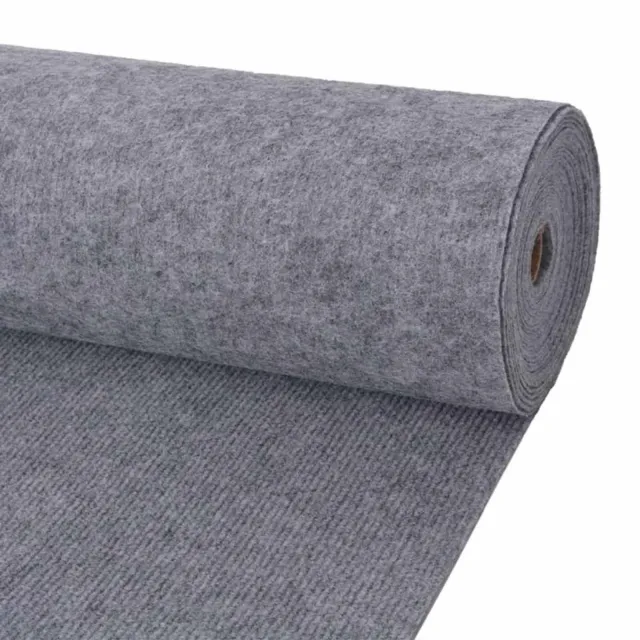 vidaXL Tapijt Grijs 1,2 x 20 m Polyester