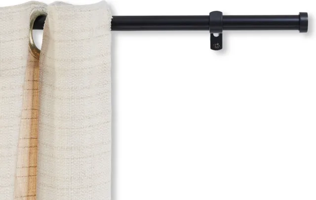 Acaza Gordijnroede - Gordijnrail - Gordijnroede uitschuifbaar - Gordijnstang van 125-240 cm - Zwart