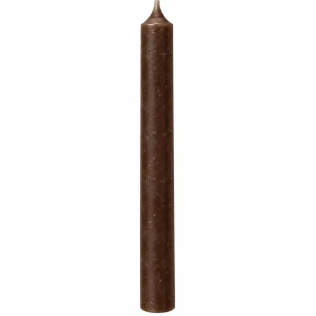 Branded by Dinerkaars - Tray met 18 dinerkaarsen - 2,1 x 28 cm - Mocca