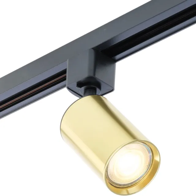 Qub Focus III - Losse Railspot 1-Fase – Goud – GU10 – Geschikt voor QUB Railverlichting sets