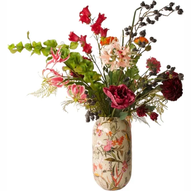 Winq Kunstbloemen Boeket Paars, Roze en Fuchsia - Zijden bloemen