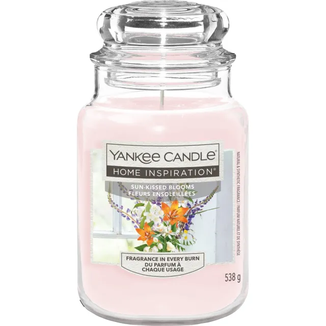 Yankee Candle Home Inspiration - Sun-Kissed Blooms Large Jar - tot 150 branduren Roze