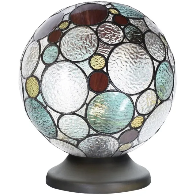 Coloured by Art Tiffany Tafellamp Endless - Art Deco Trade Petrol