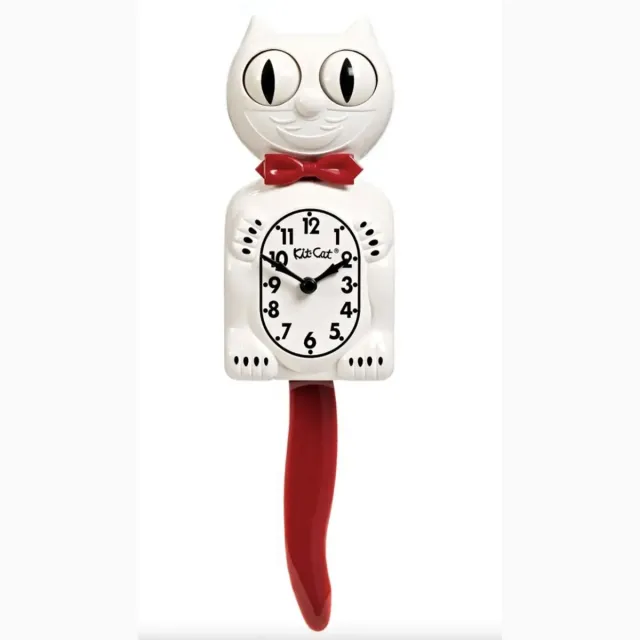 Kit Cat Klock The Classic Kit-Cat-Klock Candy Cane Rood Klok