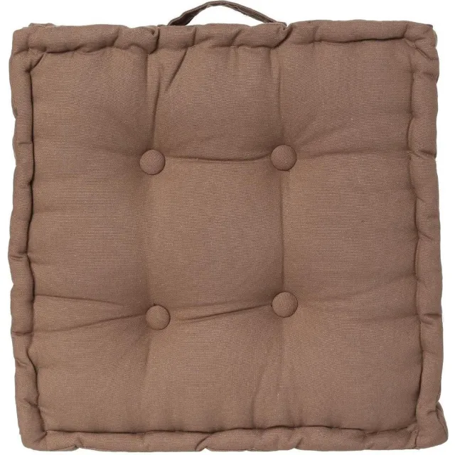 Atmosphera DELUXE Stoelkussen - 40 x 40 cm - 8 cm dik - Bruin
