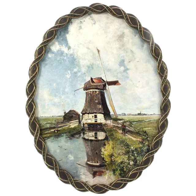 Meander Fotolijstje ovaal ant.goudkleur 16x1,5x21cm Zie foto