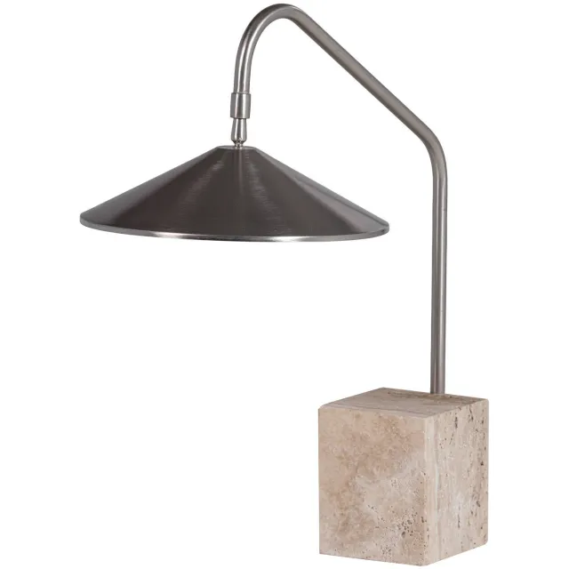 WOOOD Korn Tafellamp - Metaal - Chrome - 58x56x15