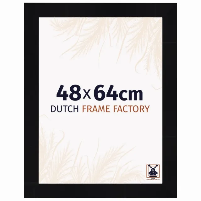 Dutch Frame Factory Fotolijst 48x64 cm - MDF - Zwart Hoogglans - Praag