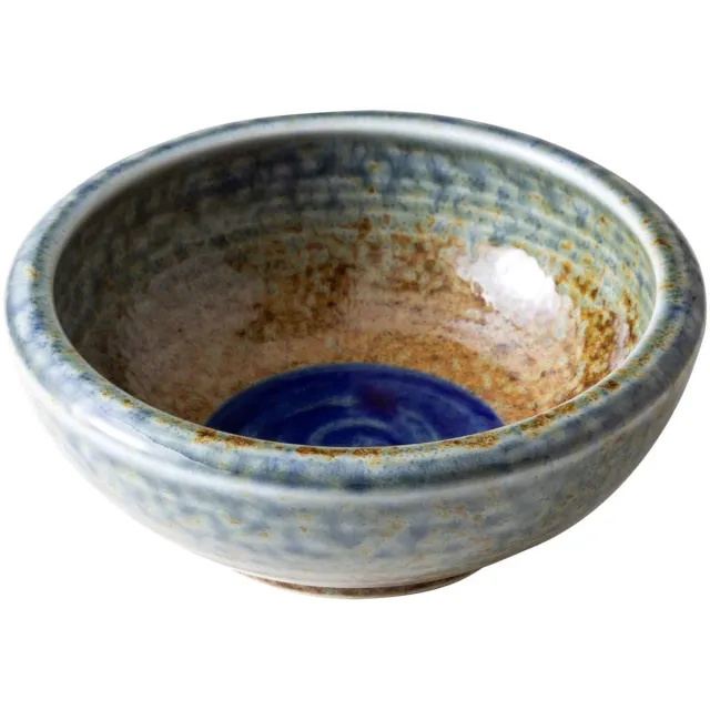 Unyqoos Japanse ronde keramische vaas voor Ikebana bloemarrangementen in bruin en blauw