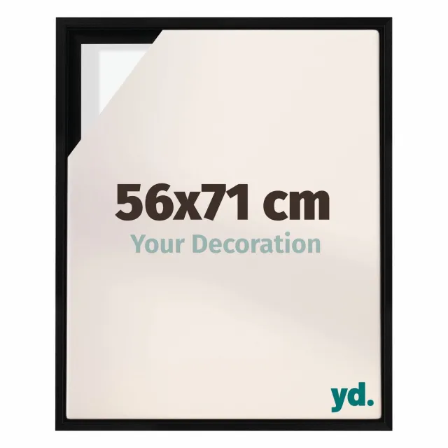 yd. yd, Baklijst 56x71 cm Zwart Mat - Lijst voor Canvasdoek - MDF Lyon